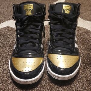 adidas Black and Gold Athletic Shoes